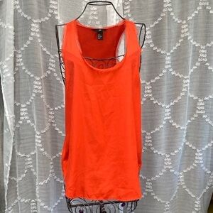 Frayed neck orange racer back by H&M size 10